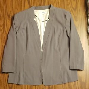 kenzie Light Gray Open Front Blazer